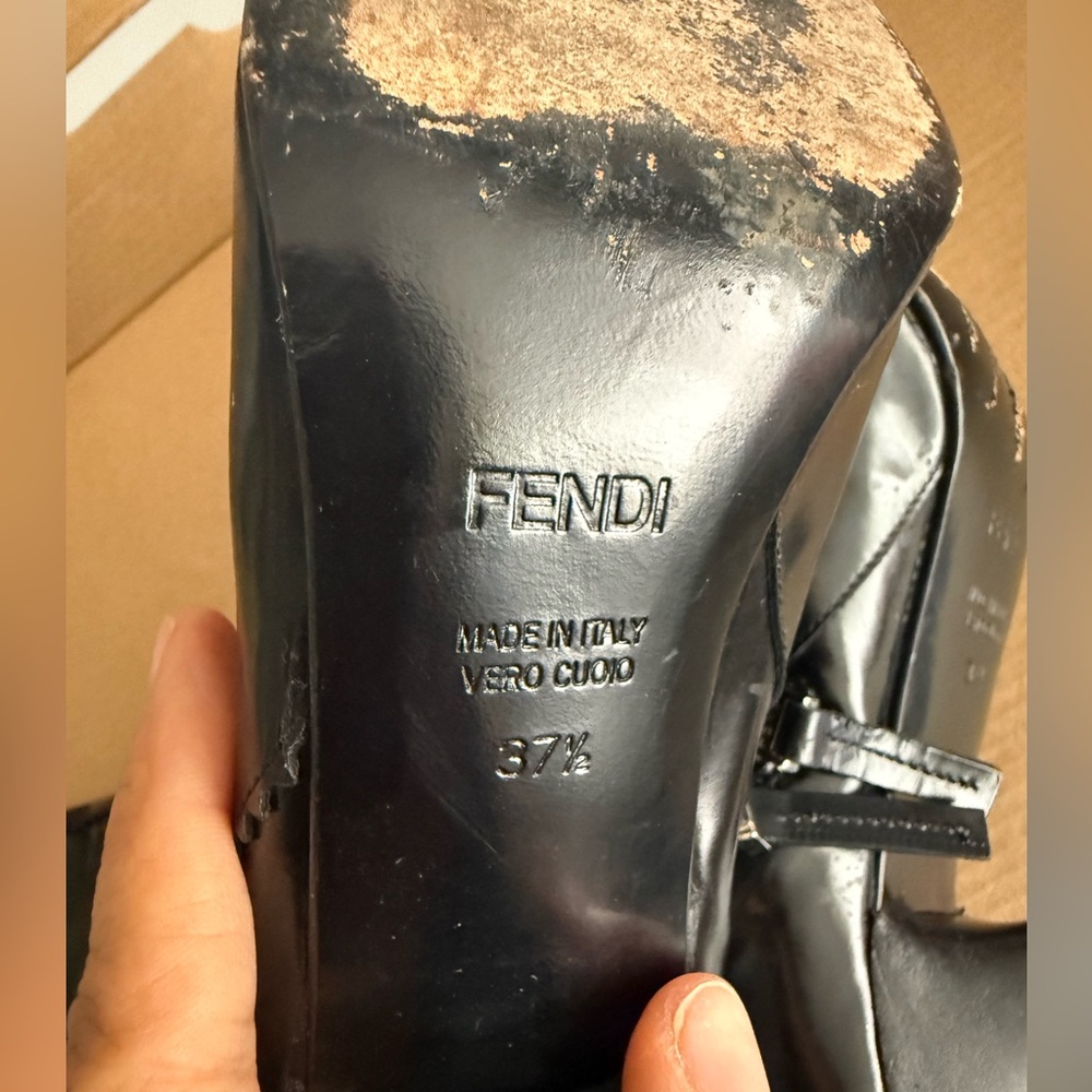 Fendi Black Women's Knee-High Boots - Picture 6 of 12